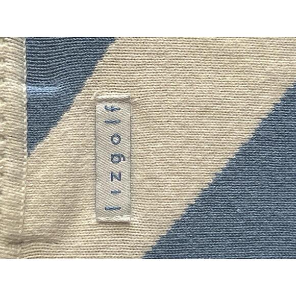 Vintage Lizgolf Womens Knit Vest Sz Large Blue White Striped Vest - Picture 3 of 5